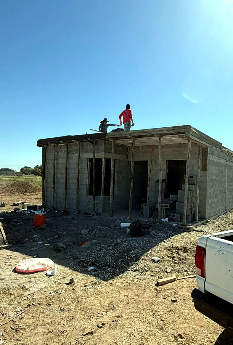 Casa real actualmente en construcción en Bugambilias